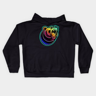 Rad Colorful Bear Kids Hoodie